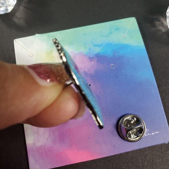 Beauty Beast Rose Lapel Pin Belle Glitter Badge Brooch Pin Accessories Jewelry - Picture 3 of 7